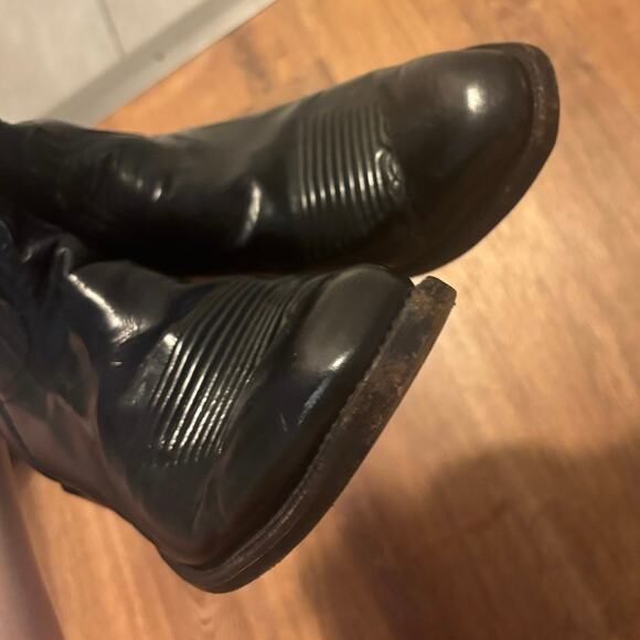 Lucchese Leather Embroidered Western Cowboy Boots Black Size 9 D70457 Men main image 9
